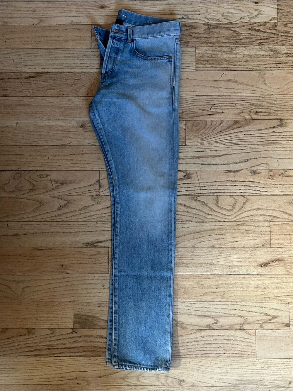 Saint Laurent Light Blue Slim Straight Jeans